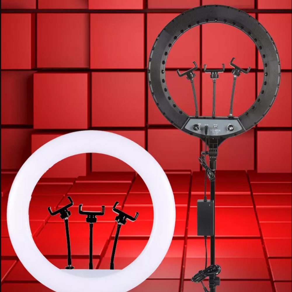 14" Selfie Ring Light with 3 Cell Phone Holder, Remote Controller, and 76" Adjustable Stand