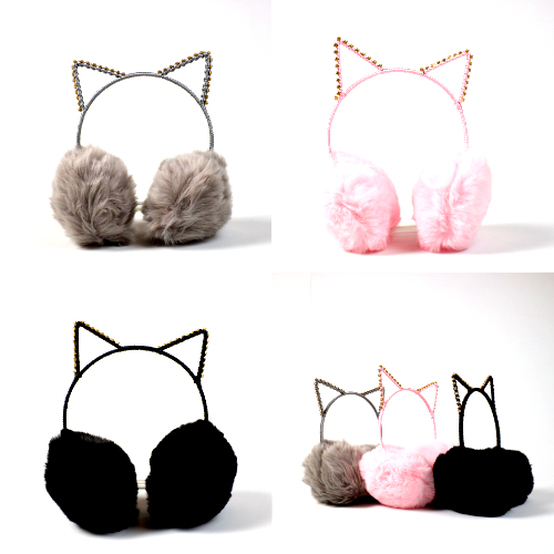 "Cat Ear Fluffy Earmuffs – Stylish, Warm & Adorable Winter Accessory"  This title highlights the fashionable cat-ear design, **cozy warmth, and **cute aesthetic to a