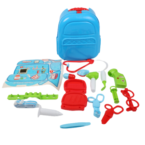 Kids' Doctor Medical Backpack – 2-in-1 Pretend Play Set (17 Pieces)