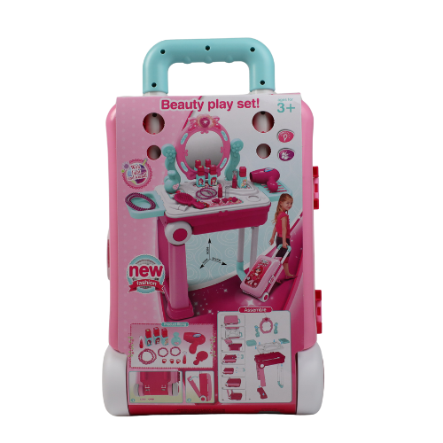 2-in-1 Makeup Table & Suitcase Beauty Play Set | Kids Dresser Toy for Girls game
