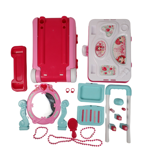 2-in-1 Makeup Table & Suitcase Beauty Play Set | Kids Dresser Toy for Girls game