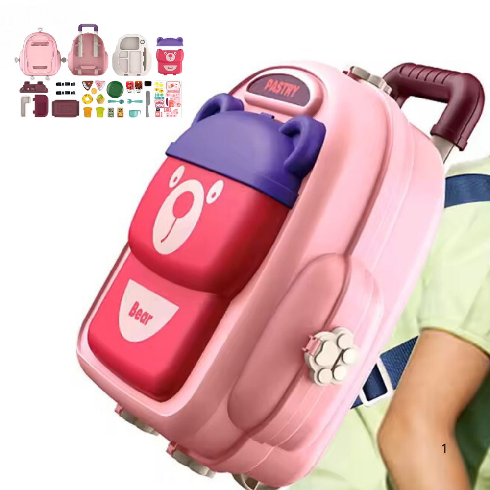 3-in-1 Pastry Play Set Backpack – DIY School Bag Bakery  Toy (29 pcs)
