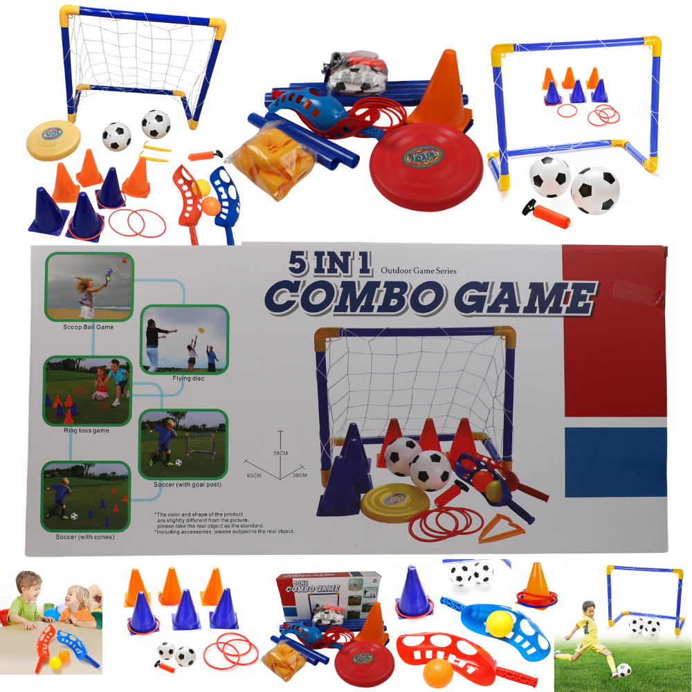5-in-1 Outdoor Sports Combo – Fun Activity Game Set for Kids