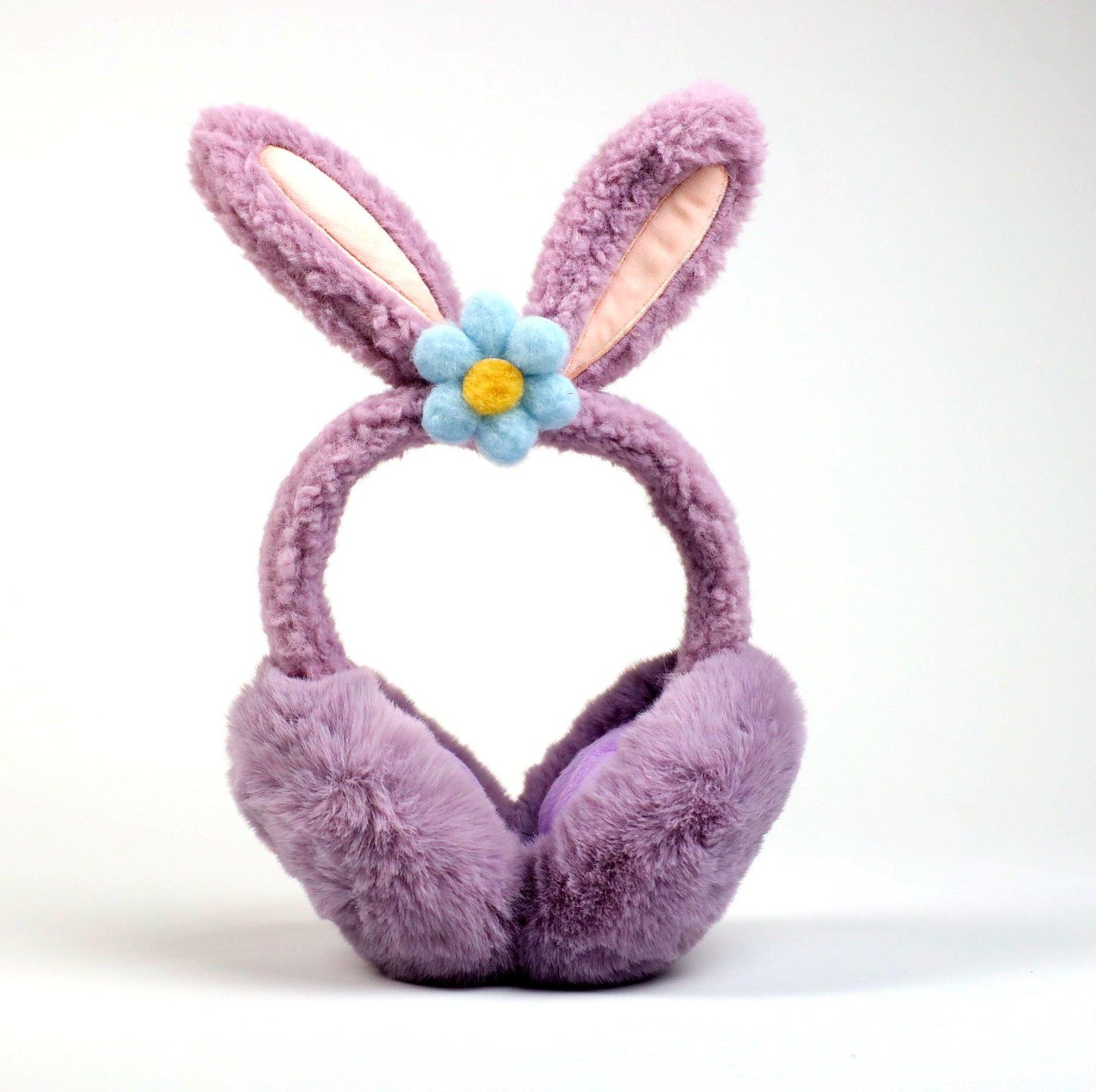 Fluffy bunny ear earmuffs - warm and adorable for winter🐰